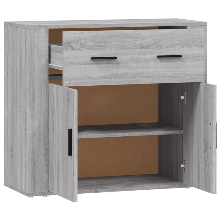 skænk 80x33x70 cm konstrueret træ grå sonoma-eg