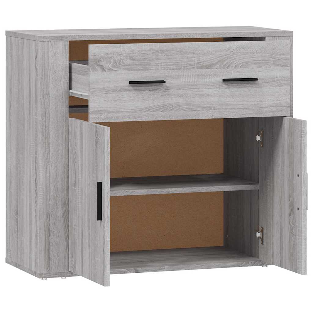 skænk 80x33x70 cm konstrueret træ grå sonoma-eg