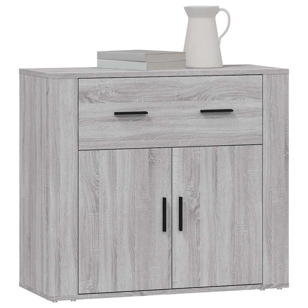 skænk 80x33x70 cm konstrueret træ grå sonoma-eg