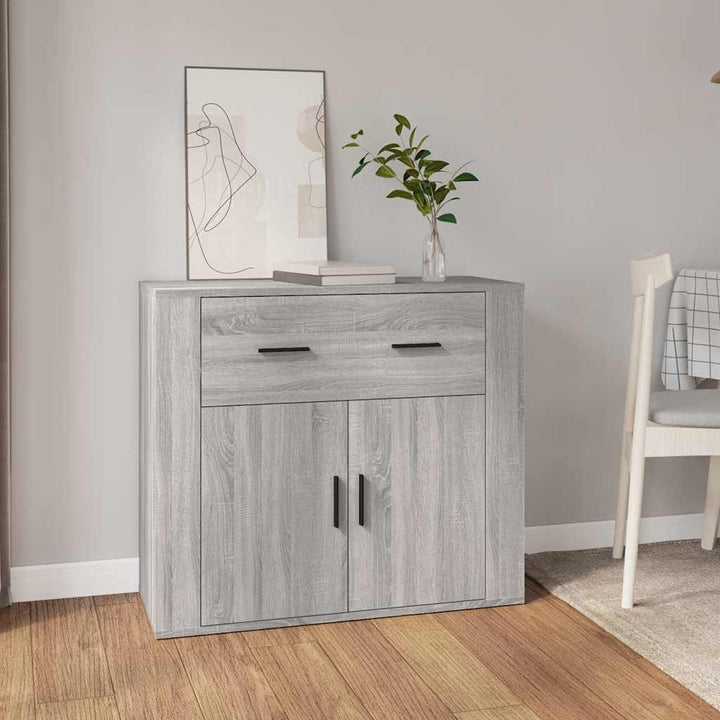 skænk 80x33x70 cm konstrueret træ grå sonoma-eg