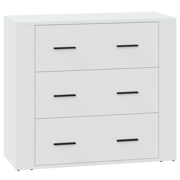 skænk 80x33x70 cm konstrueret træ hvid