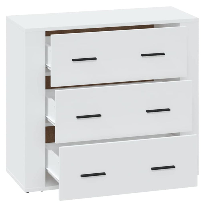 skænk 80x33x70 cm konstrueret træ hvid