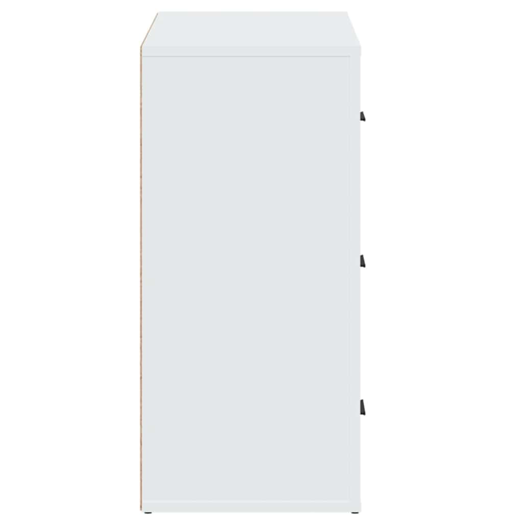 skænk 80x33x70 cm konstrueret træ hvid