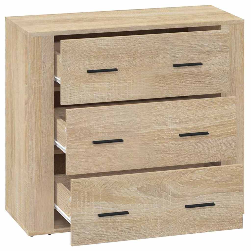 skænk 80x33x70 cm konstrueret træ sonoma-eg