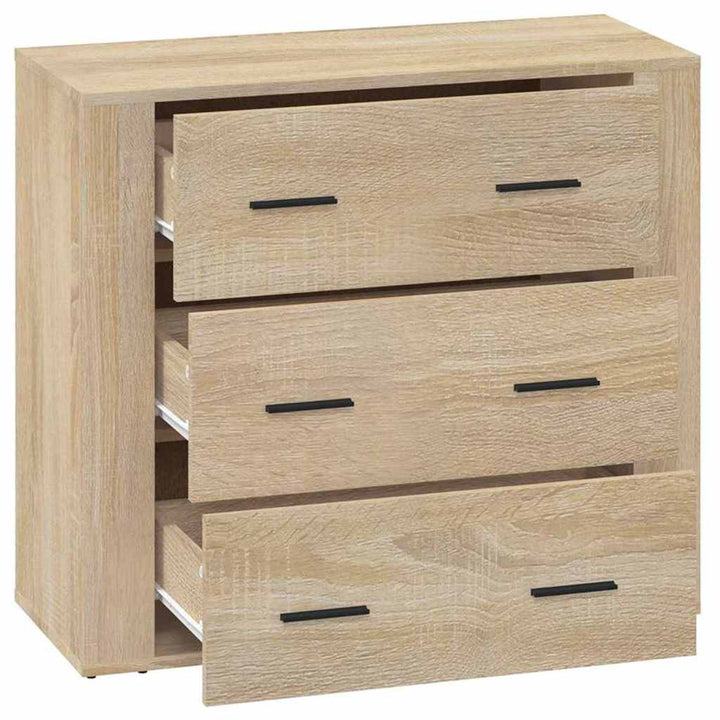skænk 80x33x70 cm konstrueret træ sonoma-eg