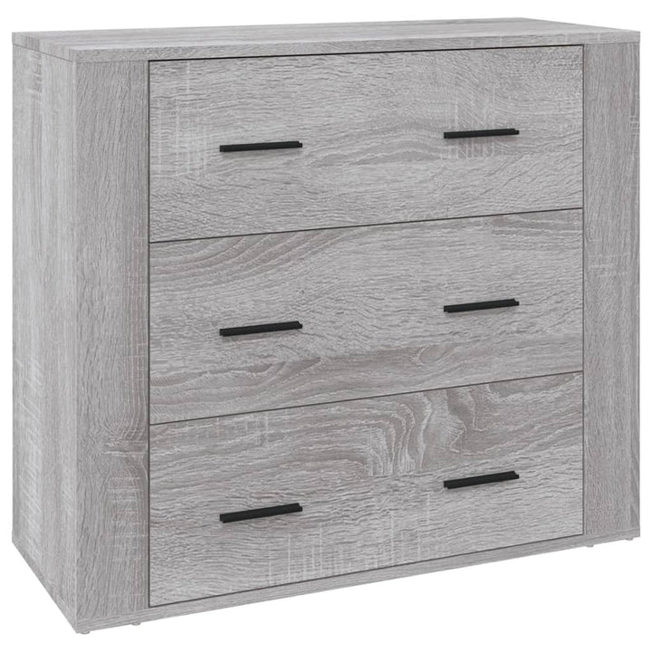 skænk 80x33x70 cm konstrueret træ grå sonoma-eg