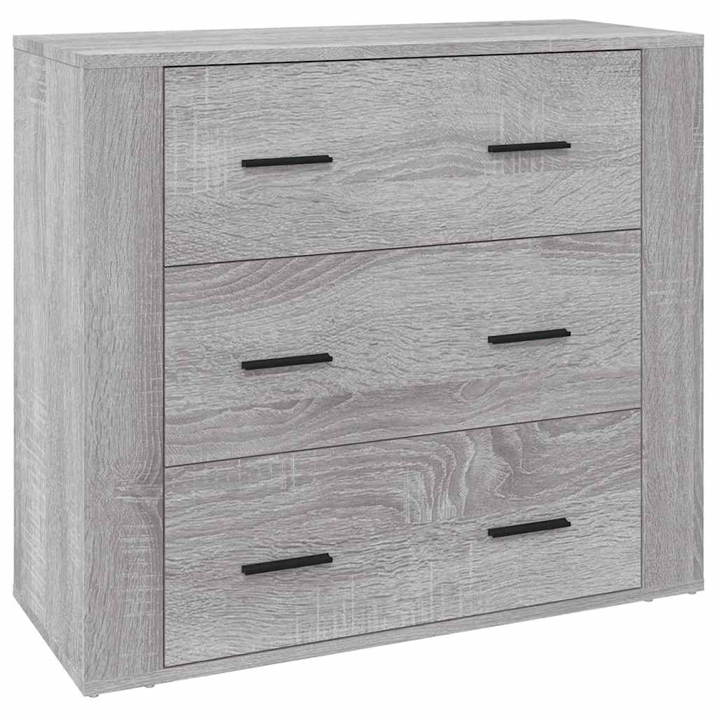 skænk 80x33x70 cm konstrueret træ grå sonoma-eg