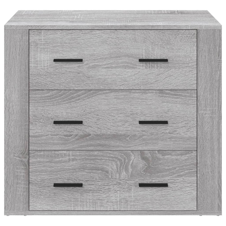 skænk 80x33x70 cm konstrueret træ grå sonoma-eg