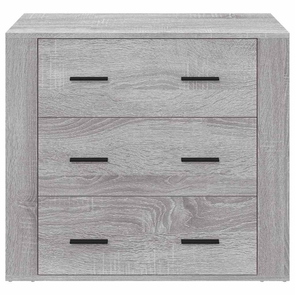 skænk 80x33x70 cm konstrueret træ grå sonoma-eg