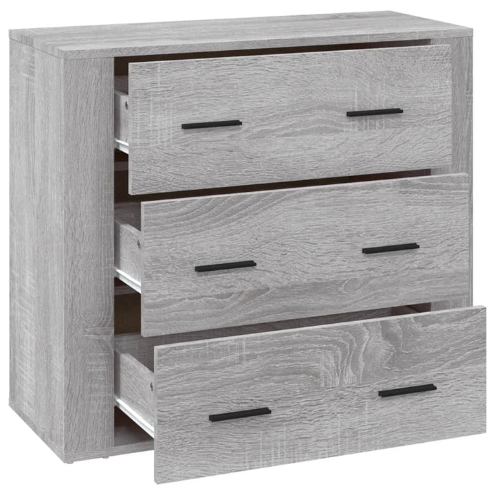 skænk 80x33x70 cm konstrueret træ grå sonoma-eg