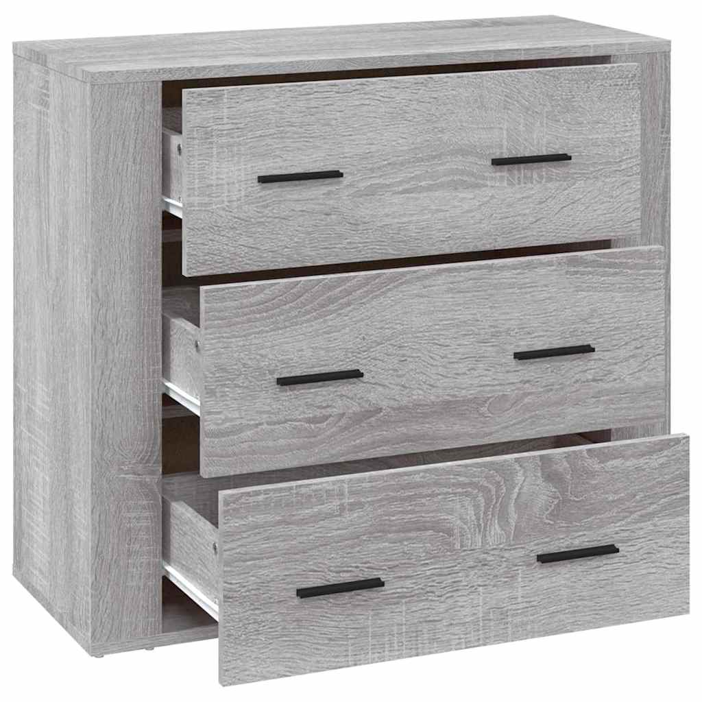 skænk 80x33x70 cm konstrueret træ grå sonoma-eg