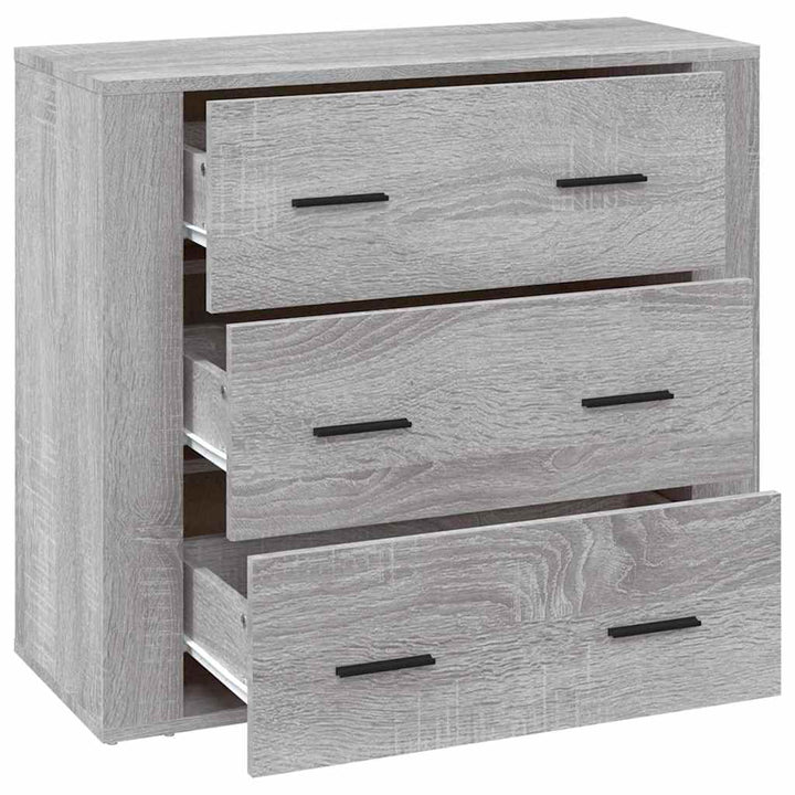 skænk 80x33x70 cm konstrueret træ grå sonoma-eg