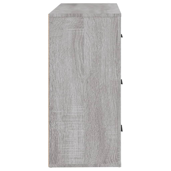 skænk 80x33x70 cm konstrueret træ grå sonoma-eg