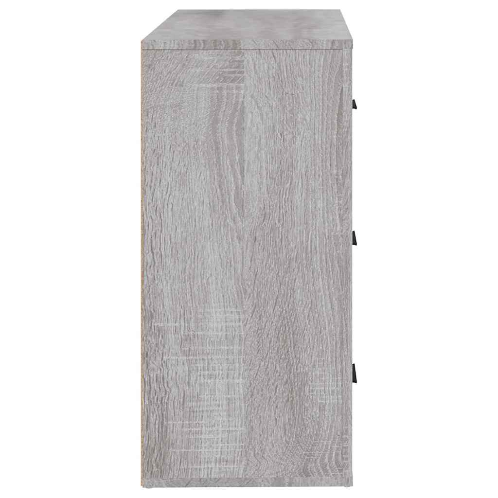 skænk 80x33x70 cm konstrueret træ grå sonoma-eg