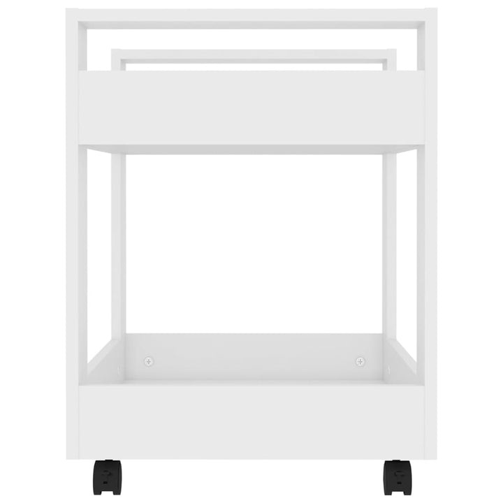 kontorvogn 60x45x60 cm konstrueret træ hvid