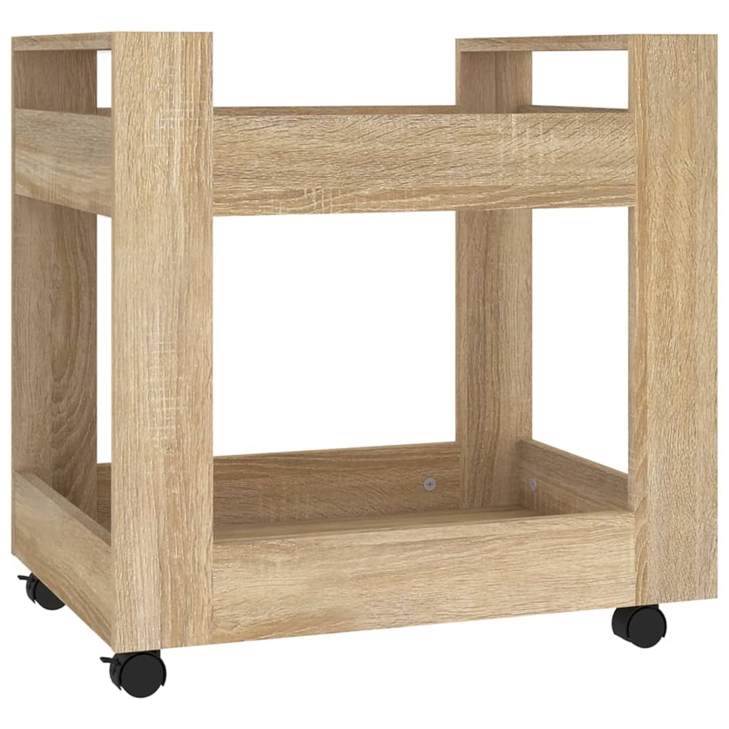 kontorvogn 60x45x60 cm konstrueret træ sonoma-eg