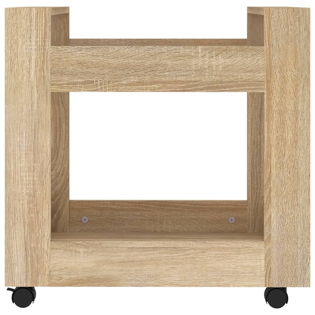 kontorvogn 60x45x60 cm konstrueret træ sonoma-eg