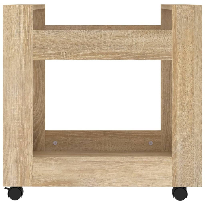 kontorvogn 60x45x60 cm konstrueret træ sonoma-eg