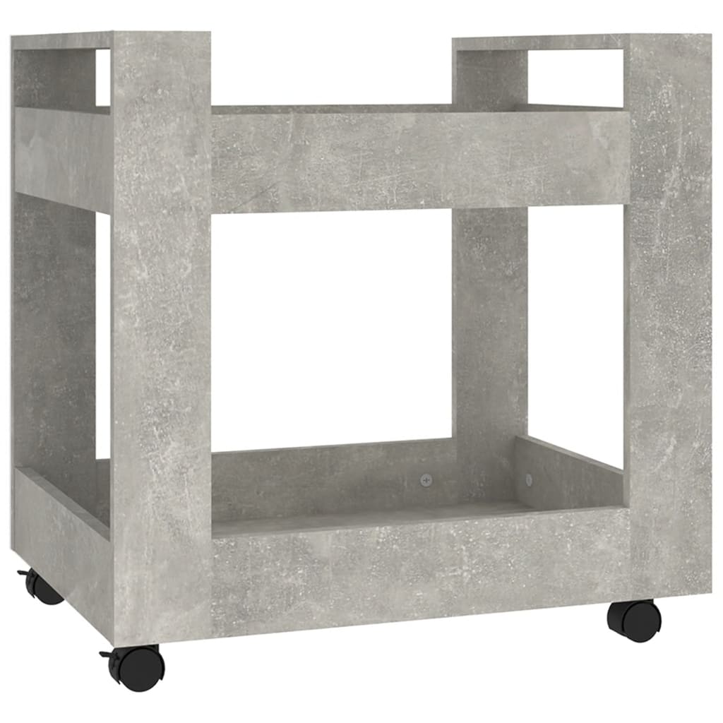 kontorvogn 60x45x60 cm konstrueret træ betongrå