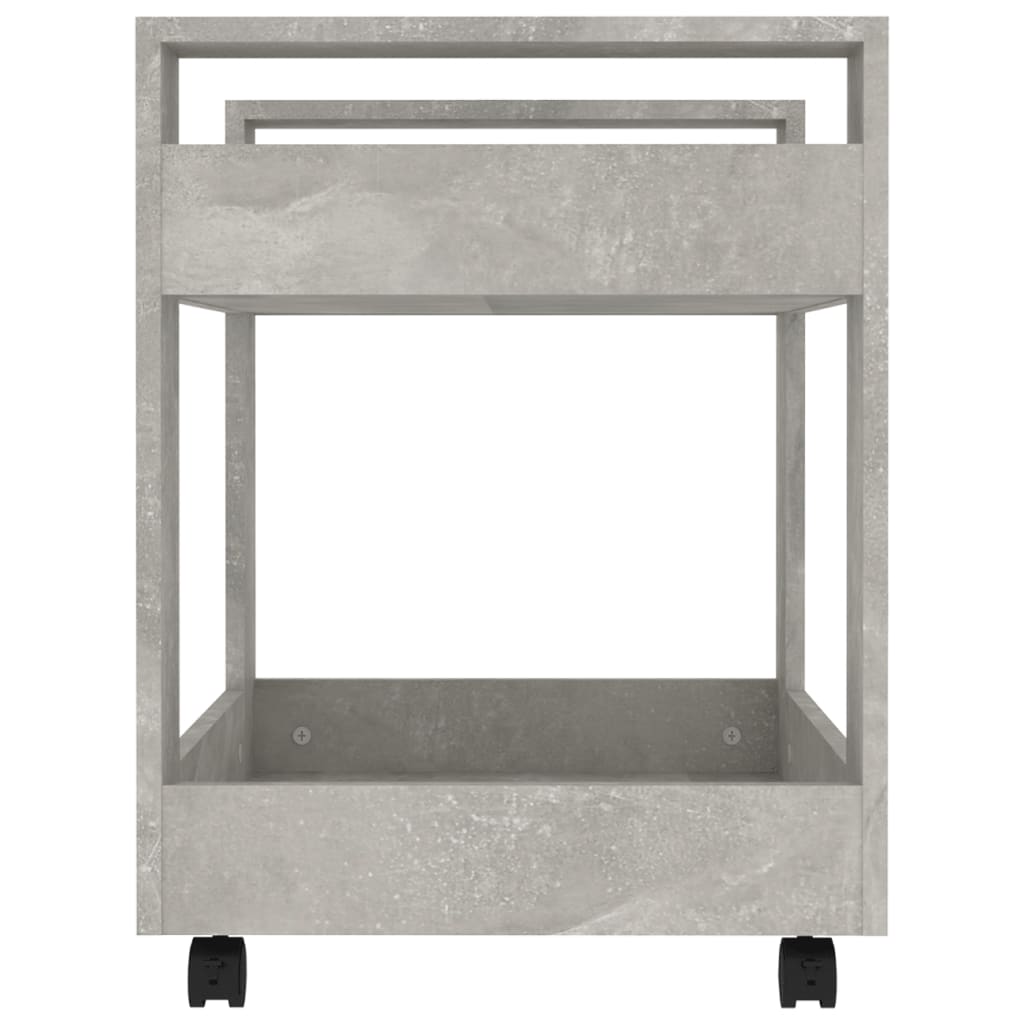 kontorvogn 60x45x60 cm konstrueret træ betongrå