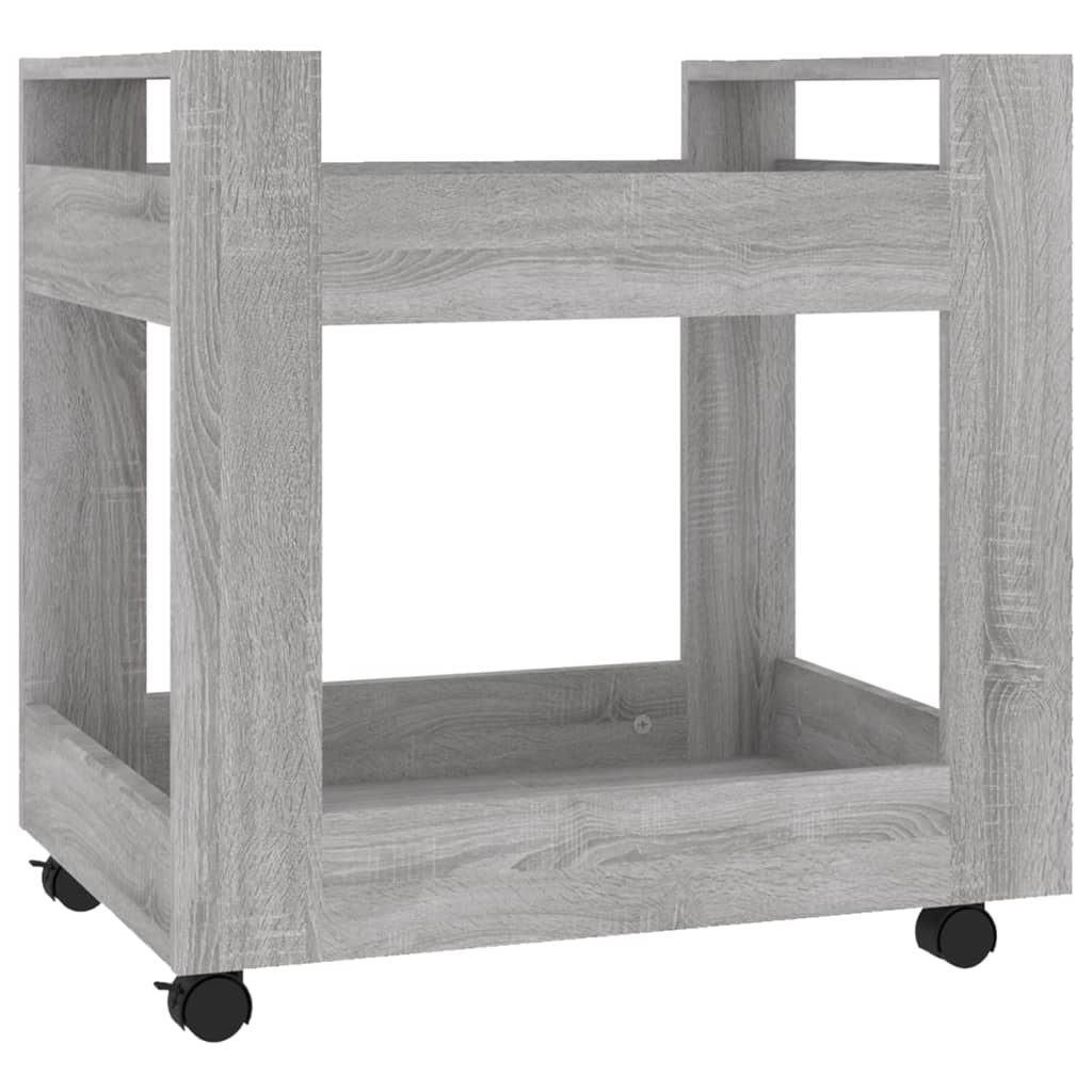 kontorvogn 60x45x60 cm konstrueret træ grå sonoma-eg