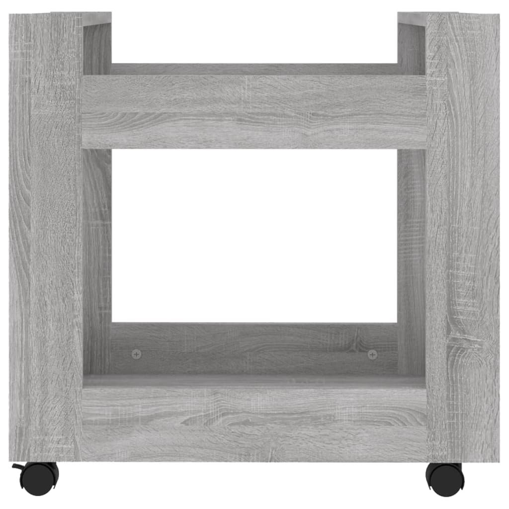 kontorvogn 60x45x60 cm konstrueret træ grå sonoma-eg