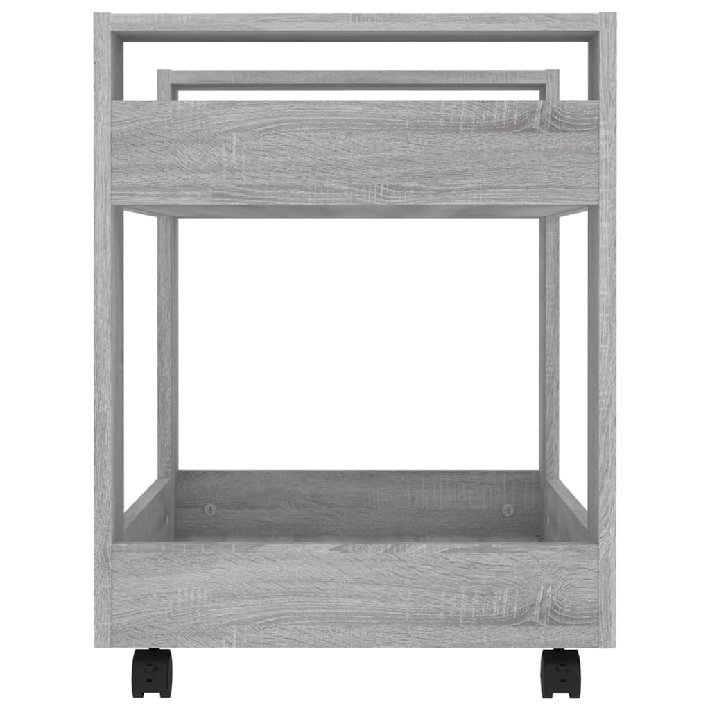 kontorvogn 60x45x60 cm konstrueret træ grå sonoma-eg
