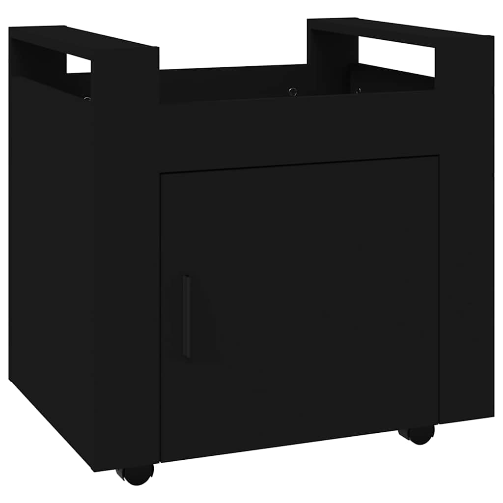 kontorvogn 60x45x60 cm konstrueret træ sort