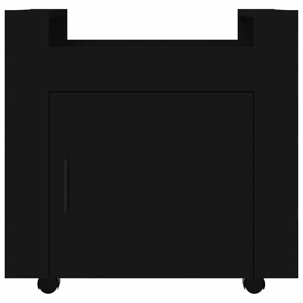 kontorvogn 60x45x60 cm konstrueret træ sort
