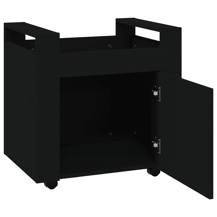 kontorvogn 60x45x60 cm konstrueret træ sort
