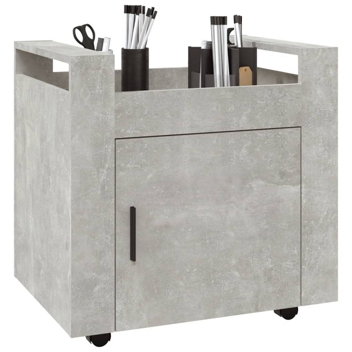 kontorvogn 60x45x60 cm konstrueret træ betongrå