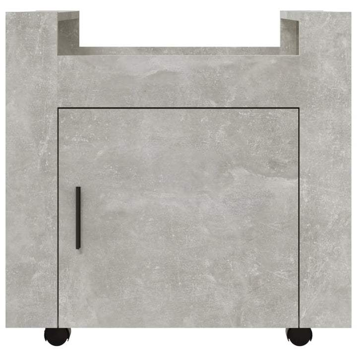 kontorvogn 60x45x60 cm konstrueret træ betongrå