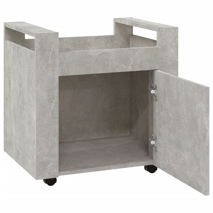kontorvogn 60x45x60 cm konstrueret træ betongrå