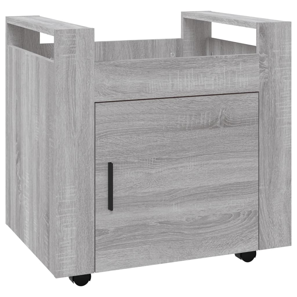 kontorvogn 60x45x60 cm konstrueret træ grå sonoma-eg