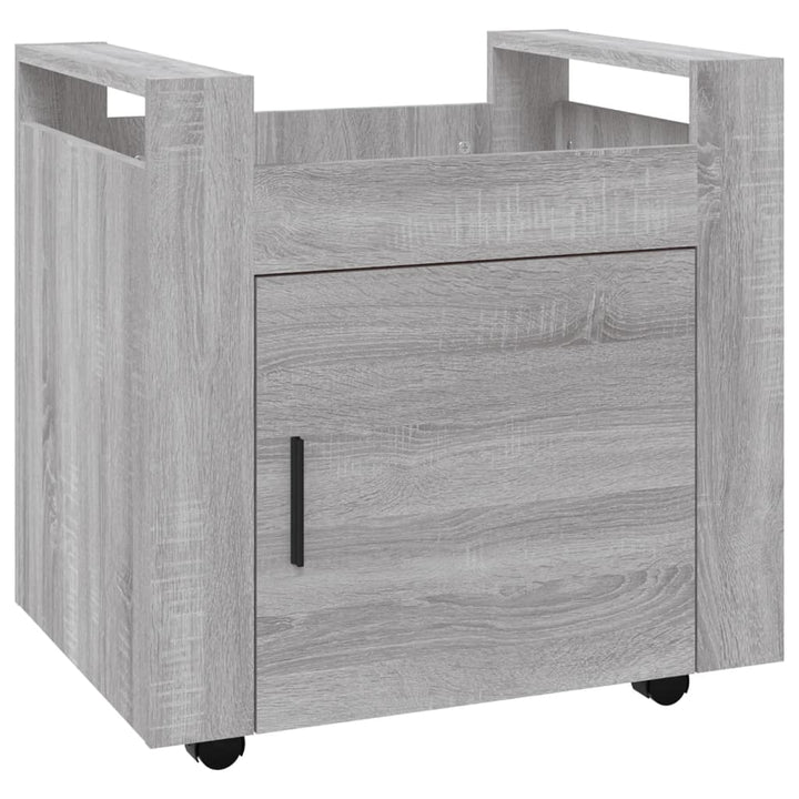 kontorvogn 60x45x60 cm konstrueret træ grå sonoma-eg