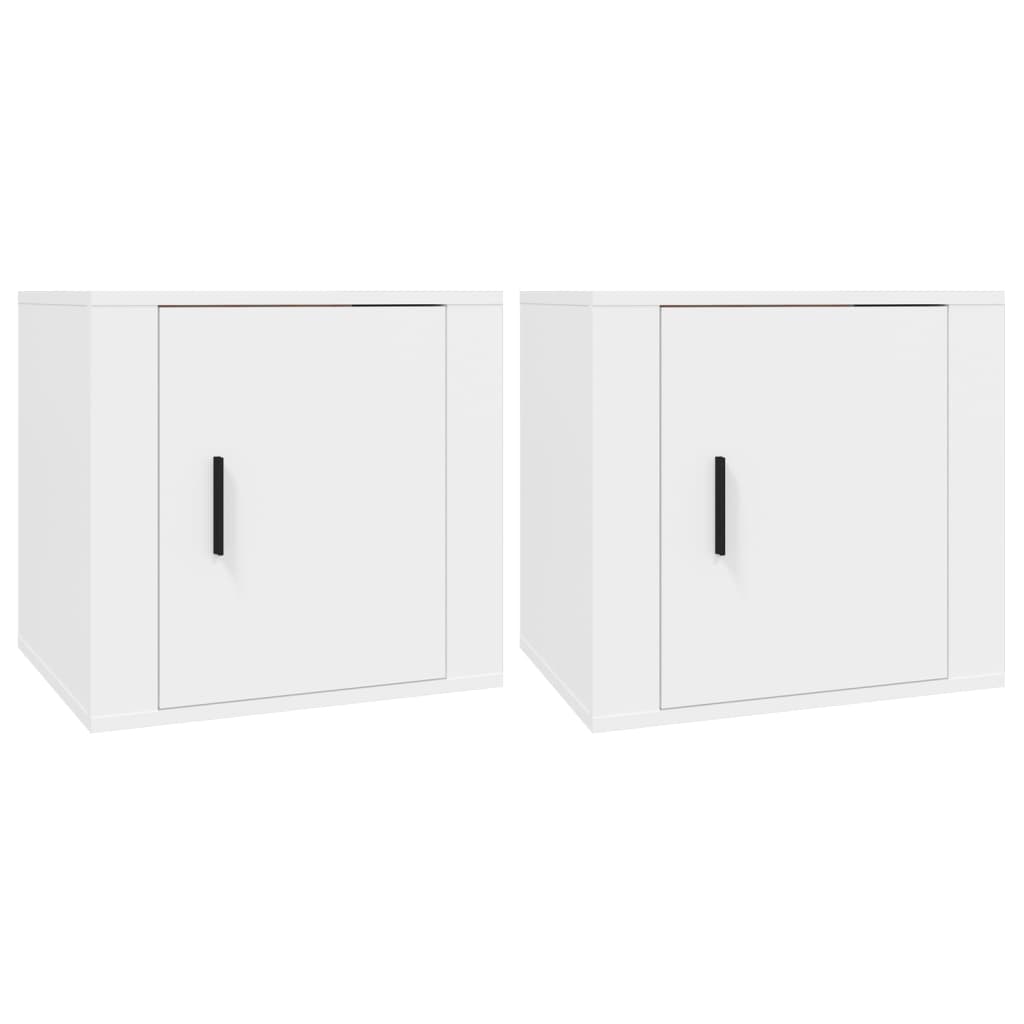 sengeborde 2 stk. 50x39x47 cm hvid