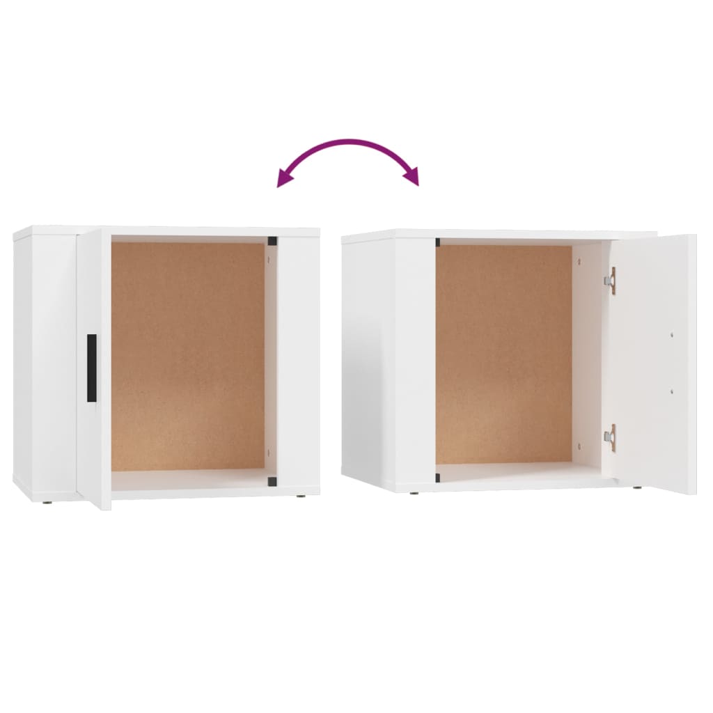 sengeborde 2 stk. 50x39x47 cm hvid