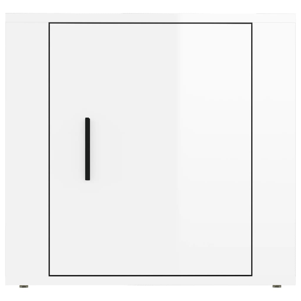 sengebord 50x39x47 cm hvid højglans