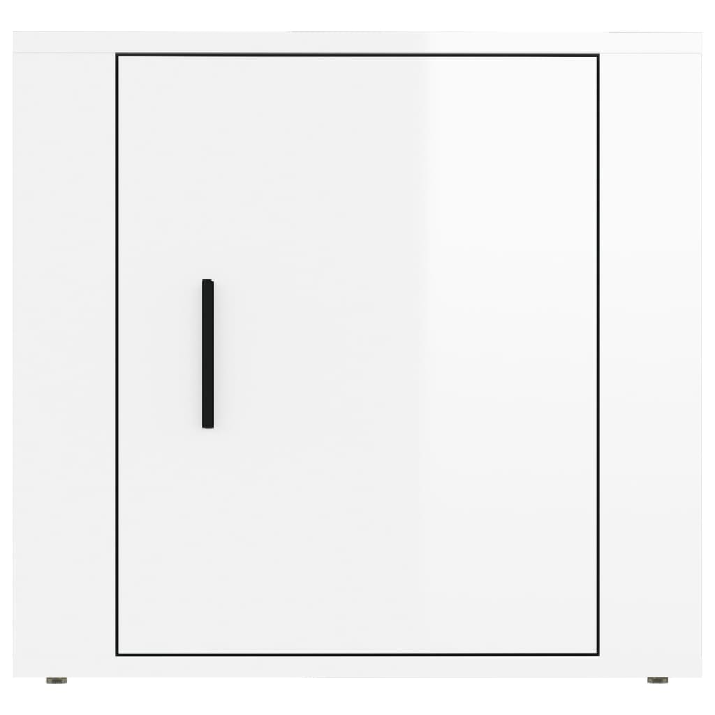 sengeborde 2 stk. 50x39x47 cm hvid højglans