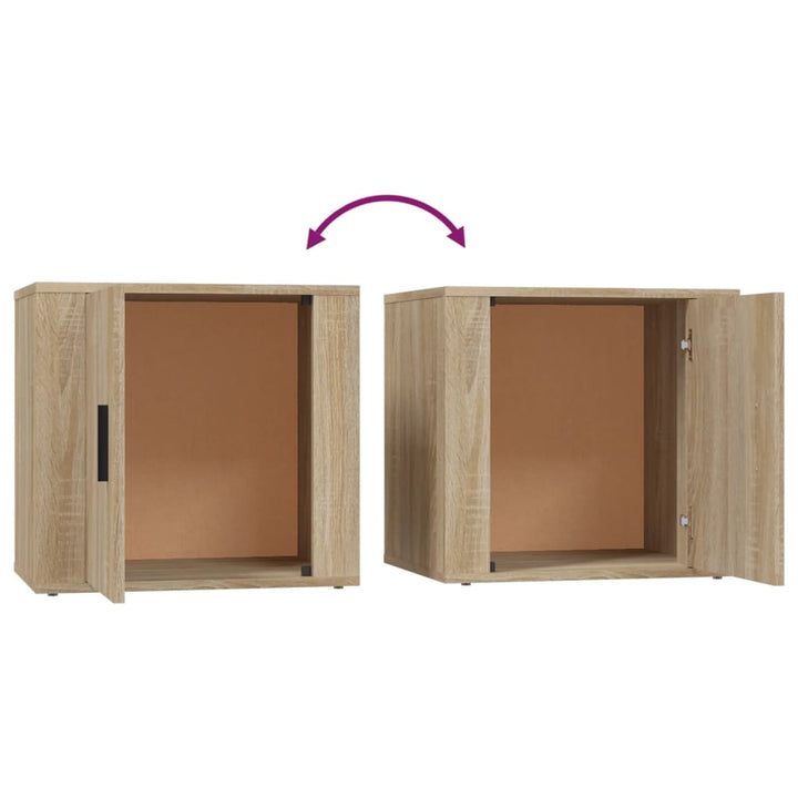 sengeborde 50x39x47cm 2 stk. sonoma-eg