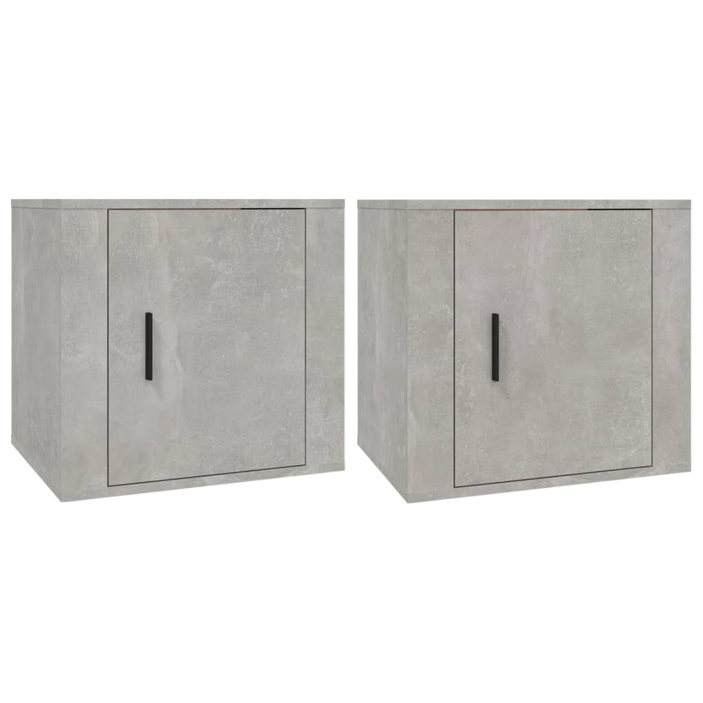 sengebord 50x39x47 cm 2 stk. betongrå