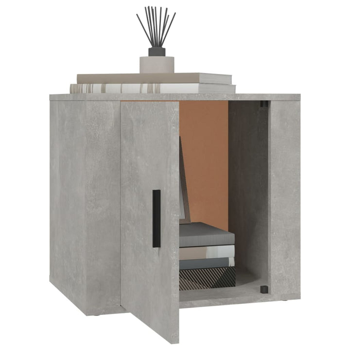 sengebord 50x39x47 cm 2 stk. betongrå