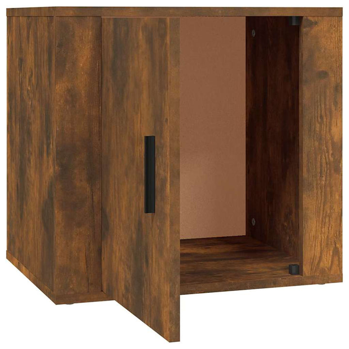sengeborde 2 stk. 50x39x47 cm røget egetræsfarve