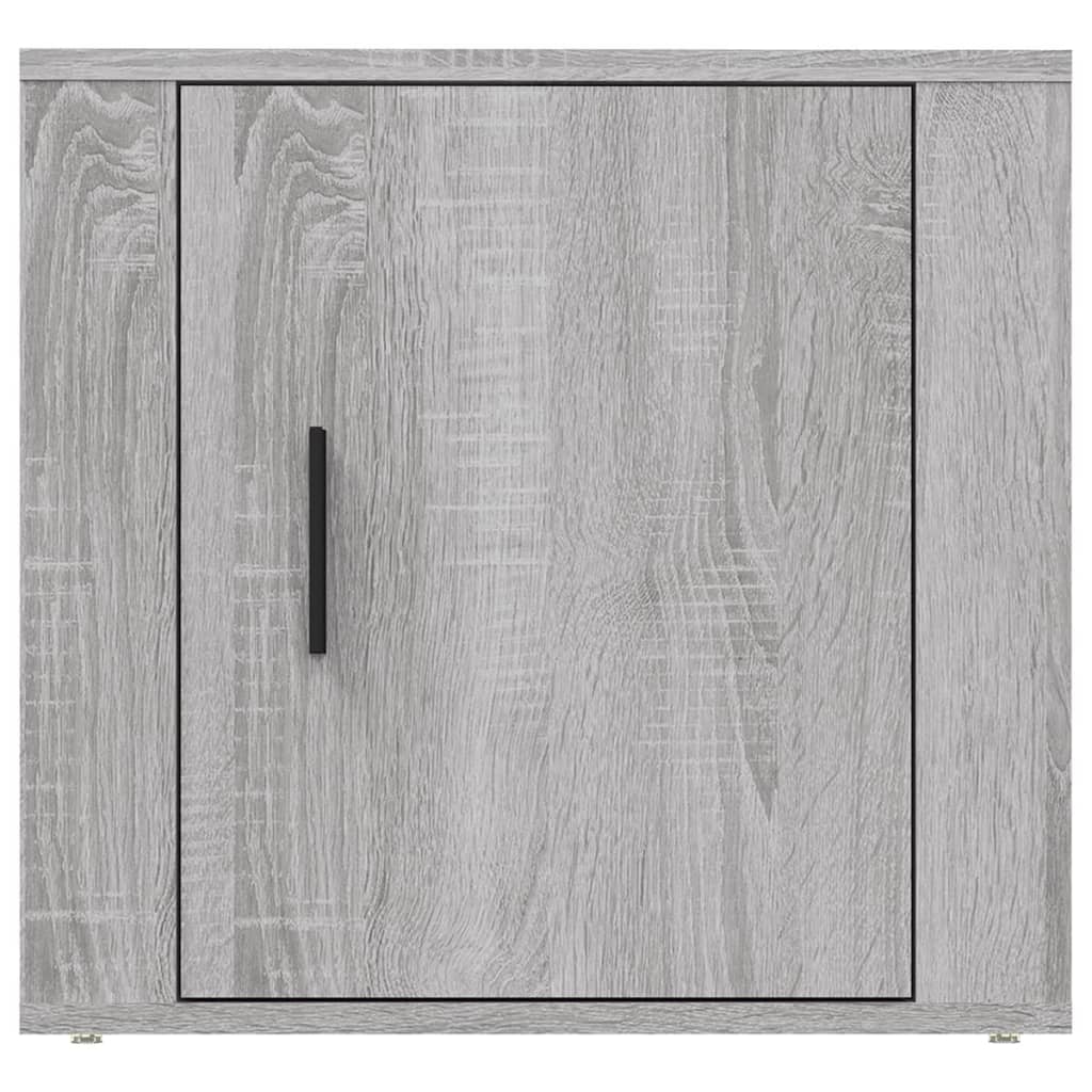 sengeborde 50x39x47 cm 2 stk. grå sonoma-eg