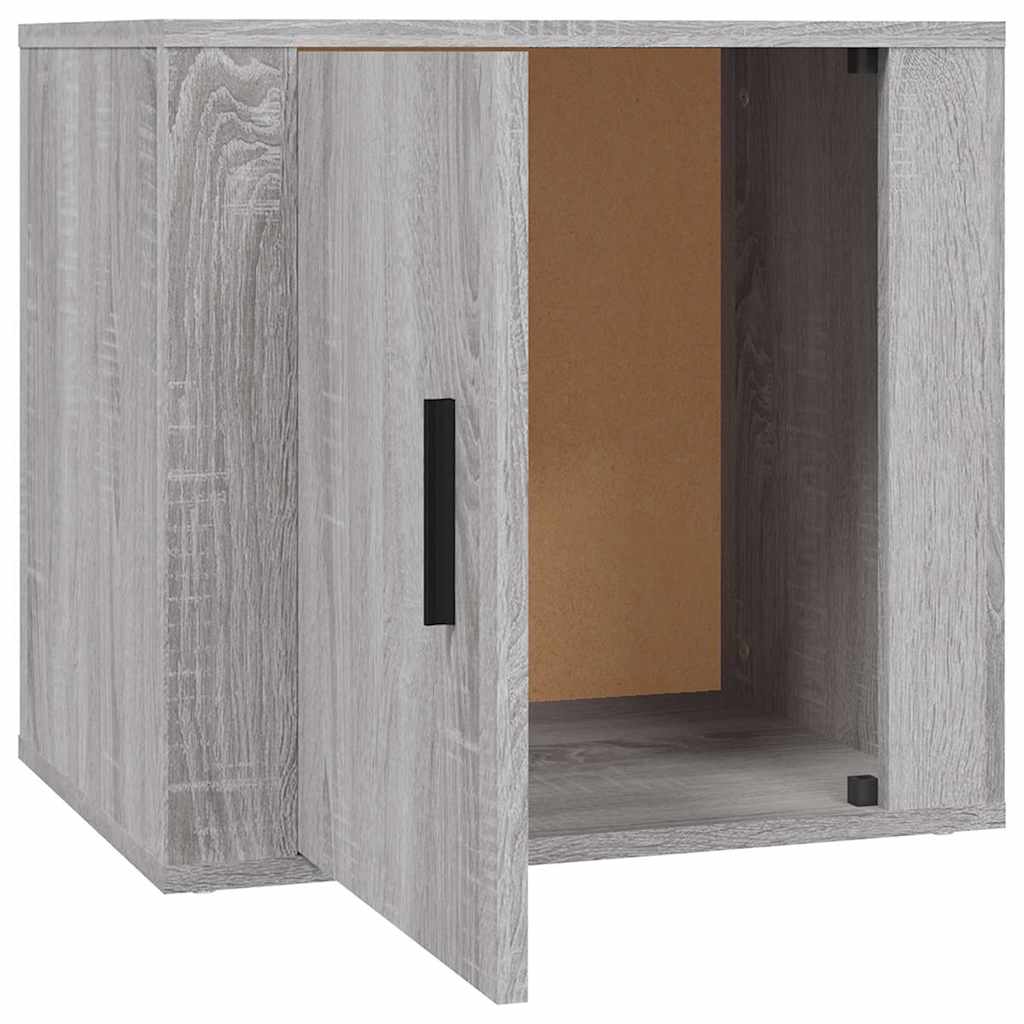sengeborde 50x39x47 cm 2 stk. grå sonoma-eg