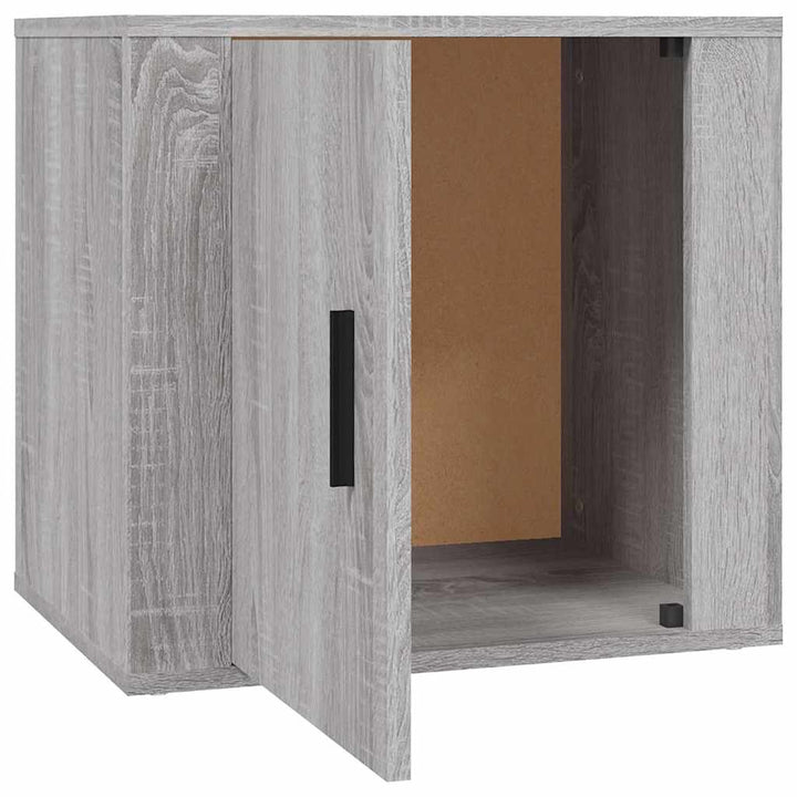 sengeborde 50x39x47 cm 2 stk. grå sonoma-eg