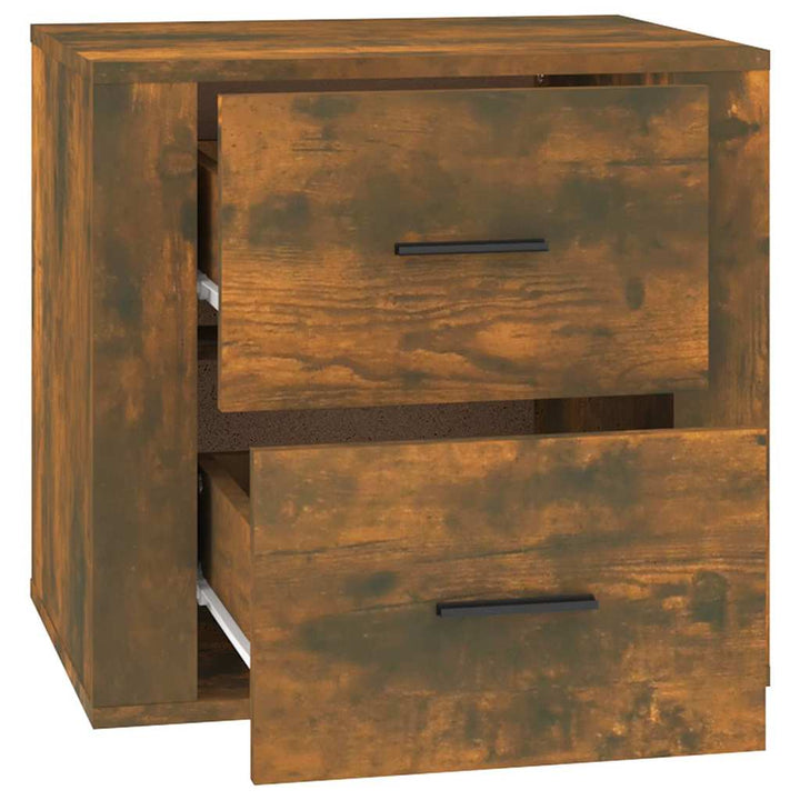 sengebord 50x39x47 cm røget egetræsfarve