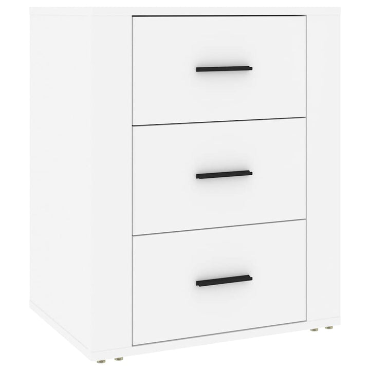 sengebord 50x36x60 cm konstrueret træ hvid