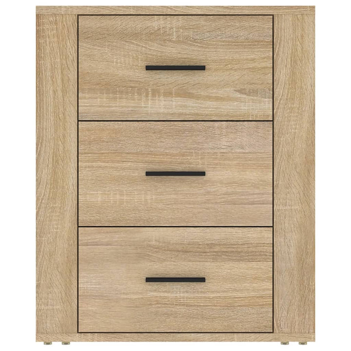sengebord 50x36x60 cm konstrueret træ Sonoma egetræsfarve