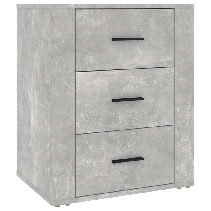 sengebord 50x36x60 cm konstrueret træ betongrå